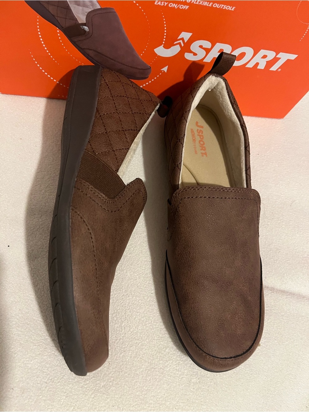 Women’s Slip-On Casual Loafers in Brown
